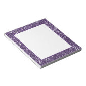Falsche violette Glitter-Textur-Optik Notizblock (angewinkelt)