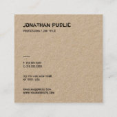 Falsche Vorlage für klassische Papiere mit Real Kr Quadratische Visitenkarte (Rückseite)