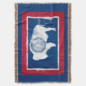 Falsche Wyoming-Staatsflagge Decke (Vorderseite Vertikal)