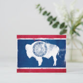 Falsche Wyoming-Staatsflagge Postkarte (Stehend Vorderseite)