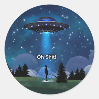 Falsche Zeit, um Ihre Hosen herunterzufahren Runder Aufkleber