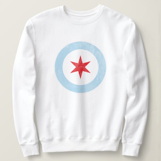 Falscher Chicagoer Flaggenstar Sweatshirt (Design vorne)