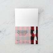 Falscher Dank Ihrer Karte Karierter schwarzer Bär (Innenseite)