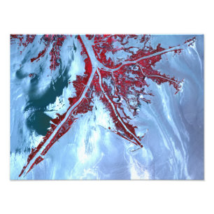 Falscher Farbsatellit Fotodruck