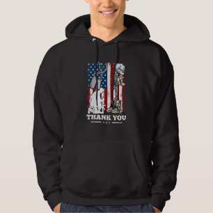 Falscher Gedenktag Flag Militärstiefel Hoodie