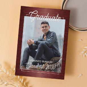 Falscher Glänzender Dunkelroter Schwarzer Abschlus Postkarte