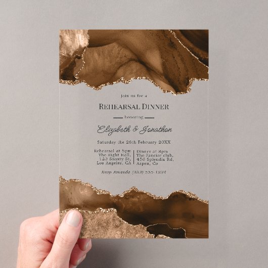 Falscher Glitter Erdig Neutrales Achat Probedinner Acryleinladungen (Insitu (Handheld))