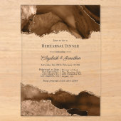 Falscher Glitter Erdig Neutrales Achat Probedinner Acryleinladungen (Vorderseite)