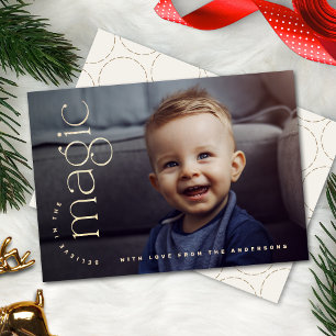 Falscher Glitter Glaube an die Magie Weihnachtsfot Feiertagskarte
