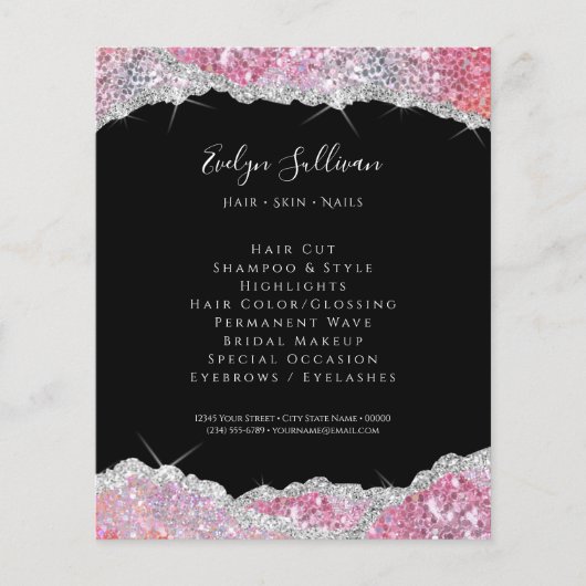 Falscher Glitter pink sequin flyer (Vorne)