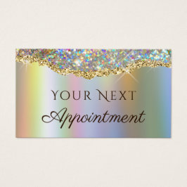 Falscher Gold-Glitter-Sequin Appoinment Card