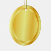 Falscher Gold Metallic Look Elegant Template Circl Keramik Ornament (Rechts)