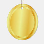 Falscher Gold Metallic Look Elegant Template Circl Keramik Ornament (Links)