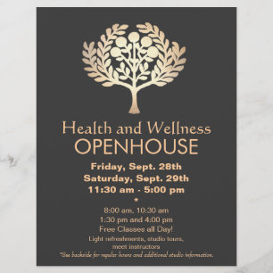 Falscher Gold-Prosperitätsbaum für Gesundheit und  Flyer