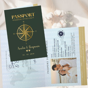 Falscher Goldkompass Reise Reisepass Zielort Einladung