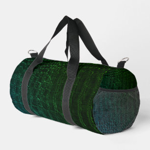 Falscher grüner Alligator-Krokodillederdruck Duffle Bag