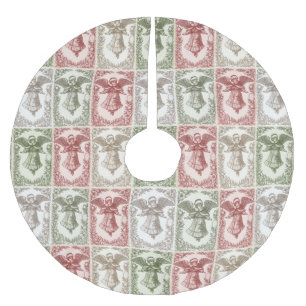Falscher Jute grüner Engel traditionelles Weihnach Polyester Weihnachtsbaumdecke