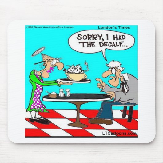 Falscher Kaffee Funny Cow Cartoon Geschenke & T-Sh Mousepad (Vorne)