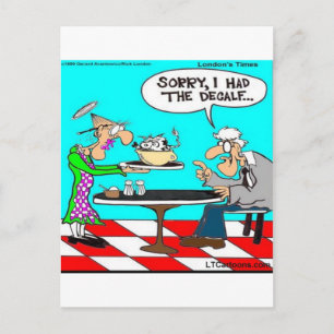 Falscher Kaffee Lustige Kuh Cartoon-Geschenke & T- Postkarte