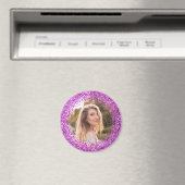 Falscher lila Glitter-Foto Magnet (In Situ (Geschirrspüler))