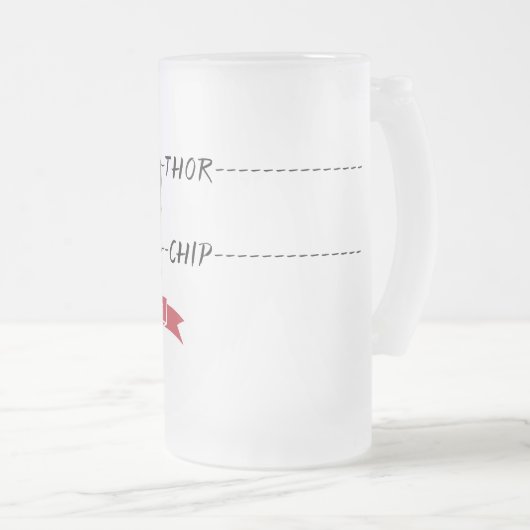 Falscher Loch-Chip oder Thor-Tasse Mattglas Bierglas (VorderseiteRechts)