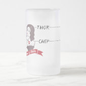 Falscher Loch-Chip oder Thor-Tasse Mattglas Bierglas (Mittel)