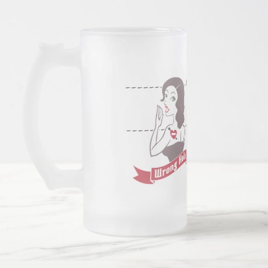 Falscher Loch-Chip oder Thor-Tasse Mattglas Bierglas (Links)