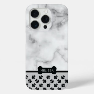 Falscher Marmor & Hund Thema - Wählen Sie Ihre eig iPhone 15 Pro Hülle