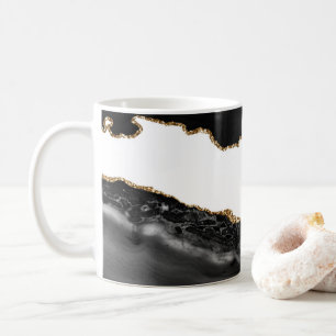 Falscher Marmorierter Achat Schwarzer Stilvoller S Kaffeetasse