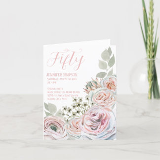 Falscher Meilenstein Geburtstag hellrosa Karte