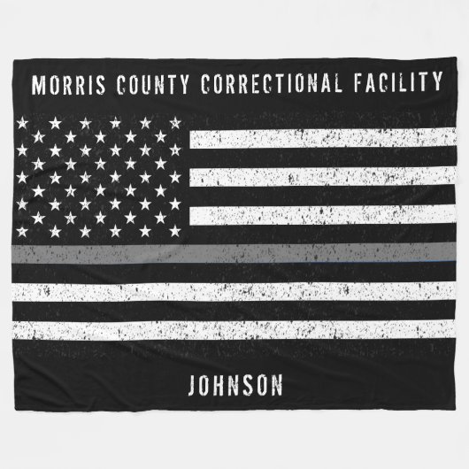 Falscher Name der Flagge der Thin-Graulinie Fleecedecke (Vorderseite (Horizontal))