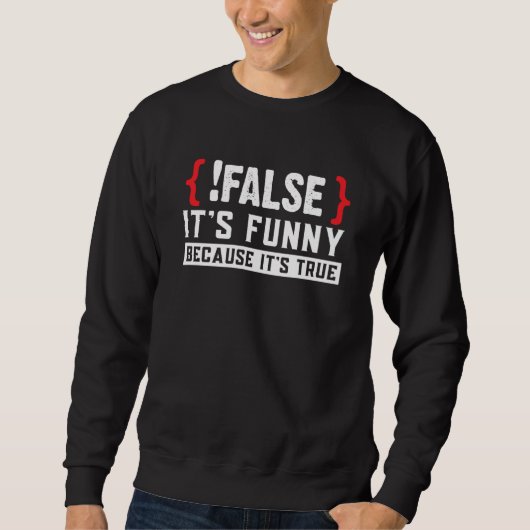 Falscher Programmierer, der Softwarecode codiert Sweatshirt (Vorderseite)