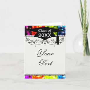 falscher Regenbogen Glitter Glanz Abschluss Karte