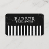 Falscher schwarzer Kamm Friseur Visitenkarte (Vorderseite)