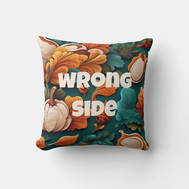 Falscher seitlicher dekorativer grauer Fall Kissen (Vorderseite)