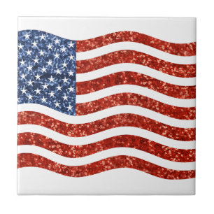 Falscher Sequenzprint American Flag Fliese