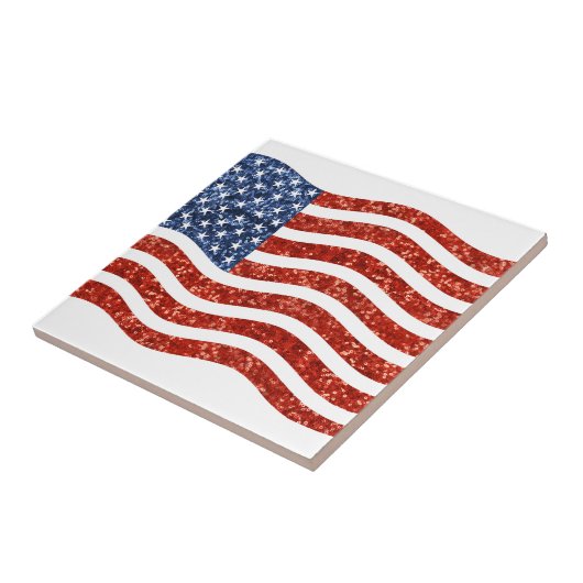 Falscher Sequenzprint American Flag Fliese (Seite)