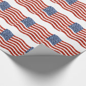 Falscher Sequenzprint American Flag Geschenkpapier (Ecke)