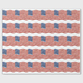 Falscher Sequenzprint American Flag Geschenkpapier (Flach)