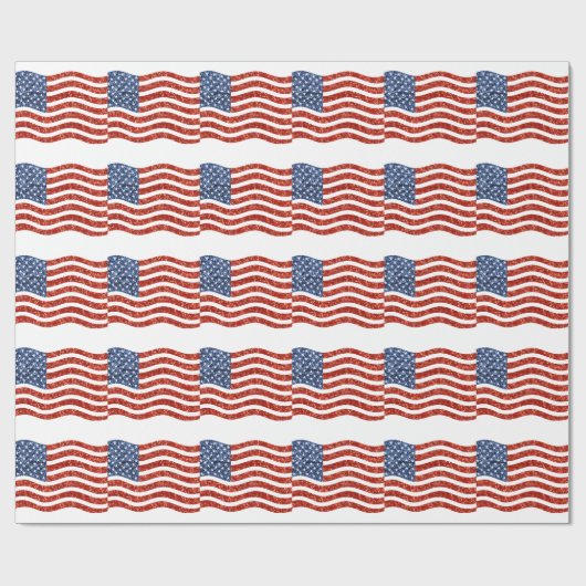 Falscher Sequenzprint American Flag Geschenkpapier (Flach)