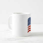 Falscher Sequenzprint American Flag Kaffeetasse (Vorderseite Links)