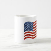 Falscher Sequenzprint American Flag Kaffeetasse (Mittel)