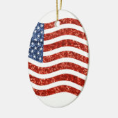 Falscher Sequenzprint American Flag Keramikornament (Links)