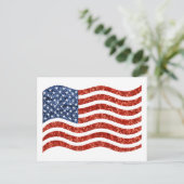 Falscher Sequenzprint American Flag Postkarte (Stehend Vorderseite)