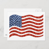 Falscher Sequenzprint American Flag Postkarte (Vorne/Hinten)