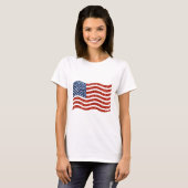 Falscher Sequenzprint American Flag T-Shirt (Vorne ganz)