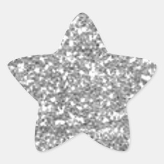 Falscher Silberglitter Stern-Aufkleber