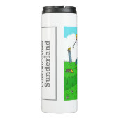 Falscher T-Shirt-off-Cartoon - Funny Thermosbecher (Rückseite)