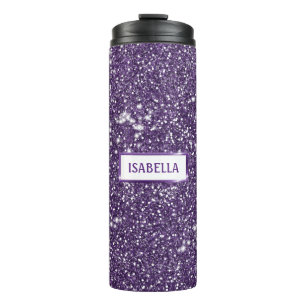 Falscher violetter Glitter-Textur-Effekt & Benutze Thermosbecher