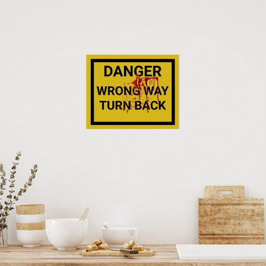 Falscher Weg Poster (Küche)